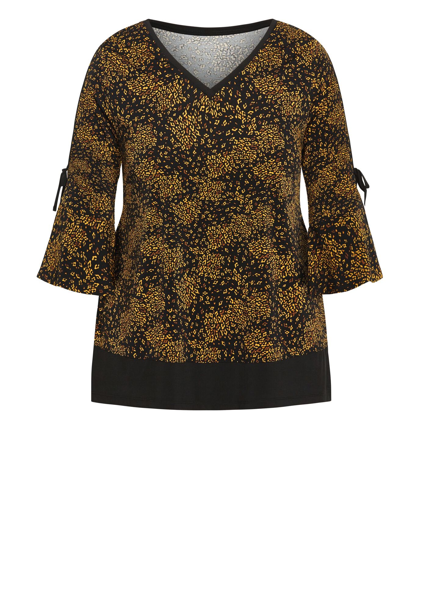 Lara Layered Print Top, GOLD SCATTER, alternate image number 2
