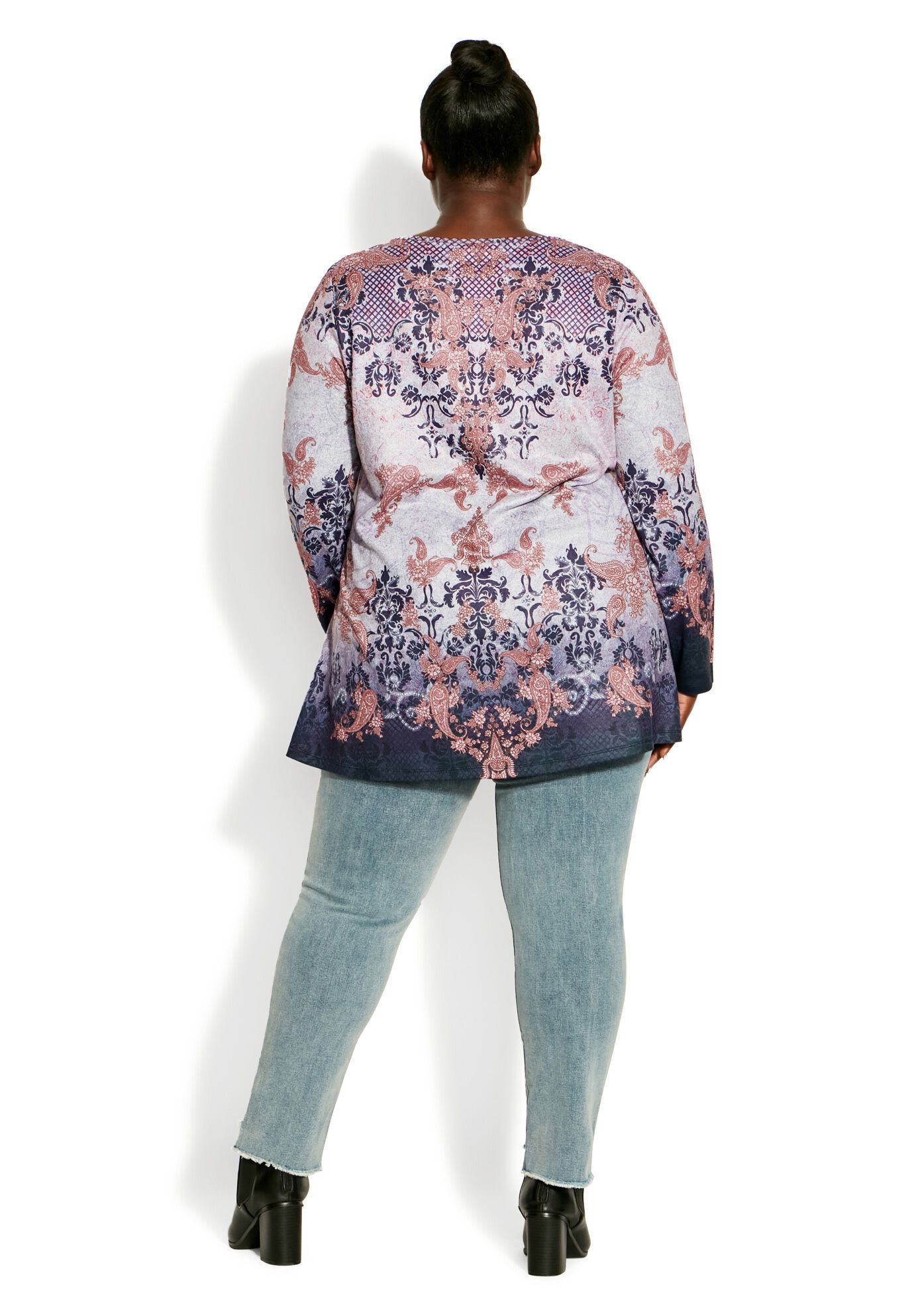 Callie Top, RED ORNATE, on-hover image number 1