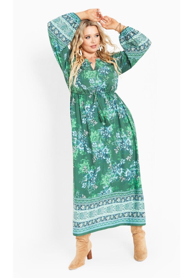 Keepsake Border Maxi Dress, FOLK BORDER, on-hover image number null