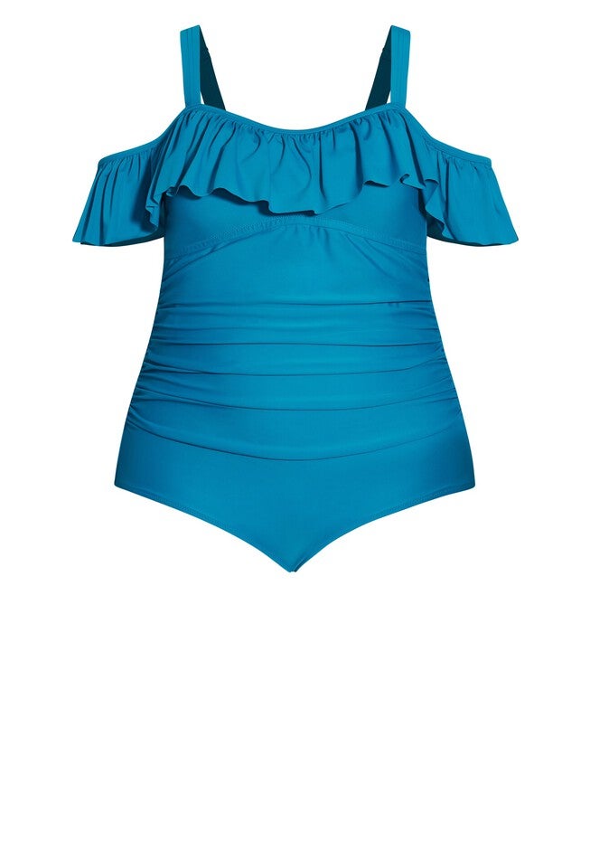 Ruffle 1 Piece, TEAL, alternate image number null