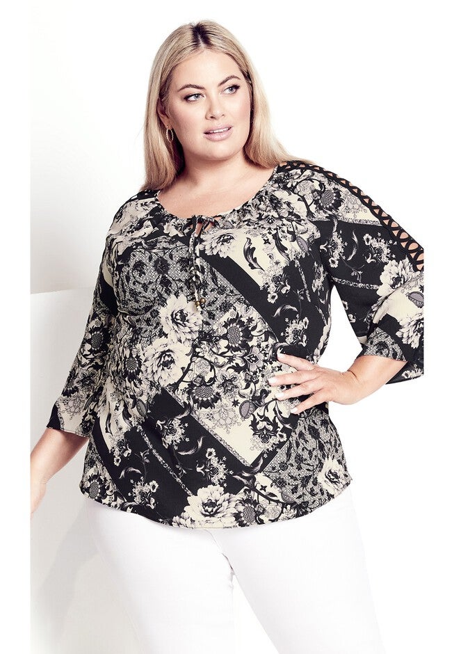 Emmeline Print Top, EFFORTLESS PATCH, alternate image number 6