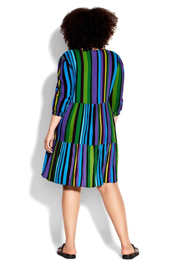 To The Max Mini Dress, BLUE JUST MY STRIPE, on-hover image number 1