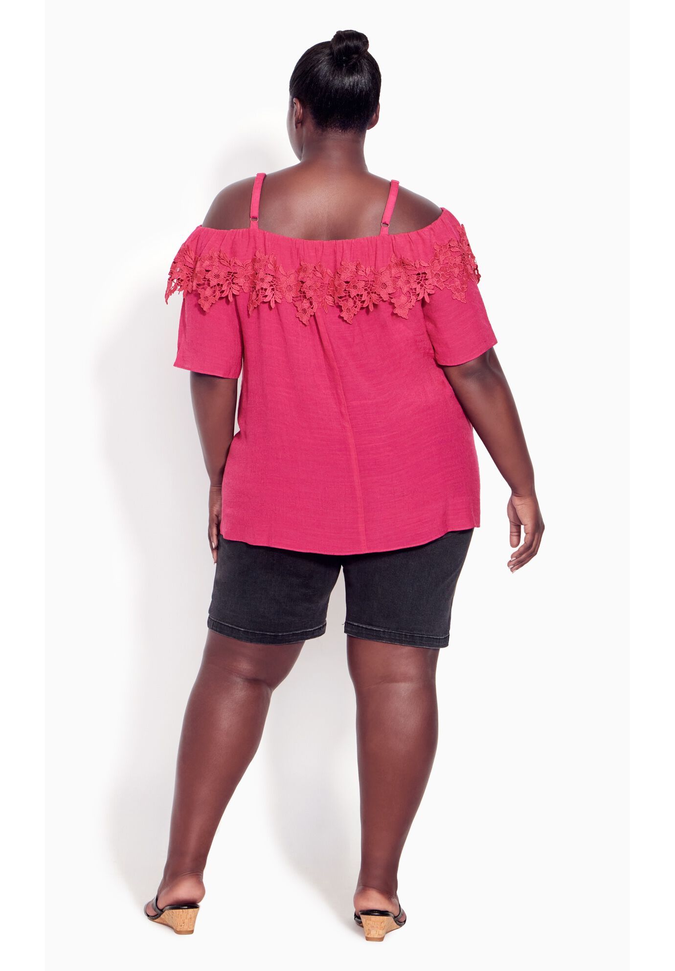 Evie Lace Top, BERRY, alternate image number 4