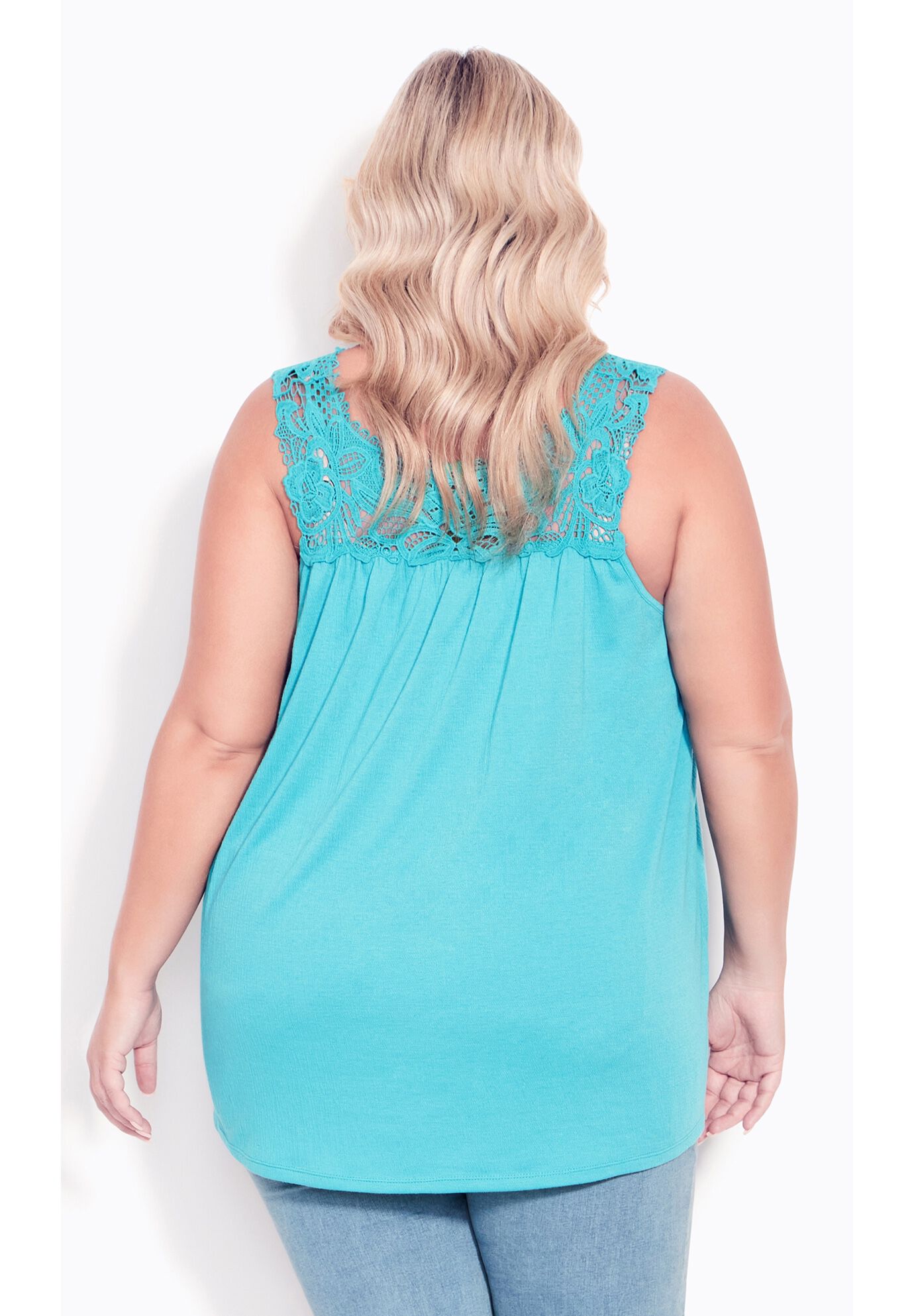 Allegra Crochet Top, TURQUOISE, on-hover image number 1