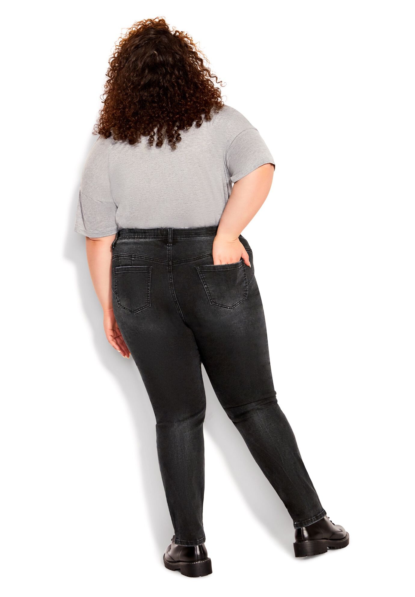 Status Skinny Jean, WASHED BLACK, alternate image number 2