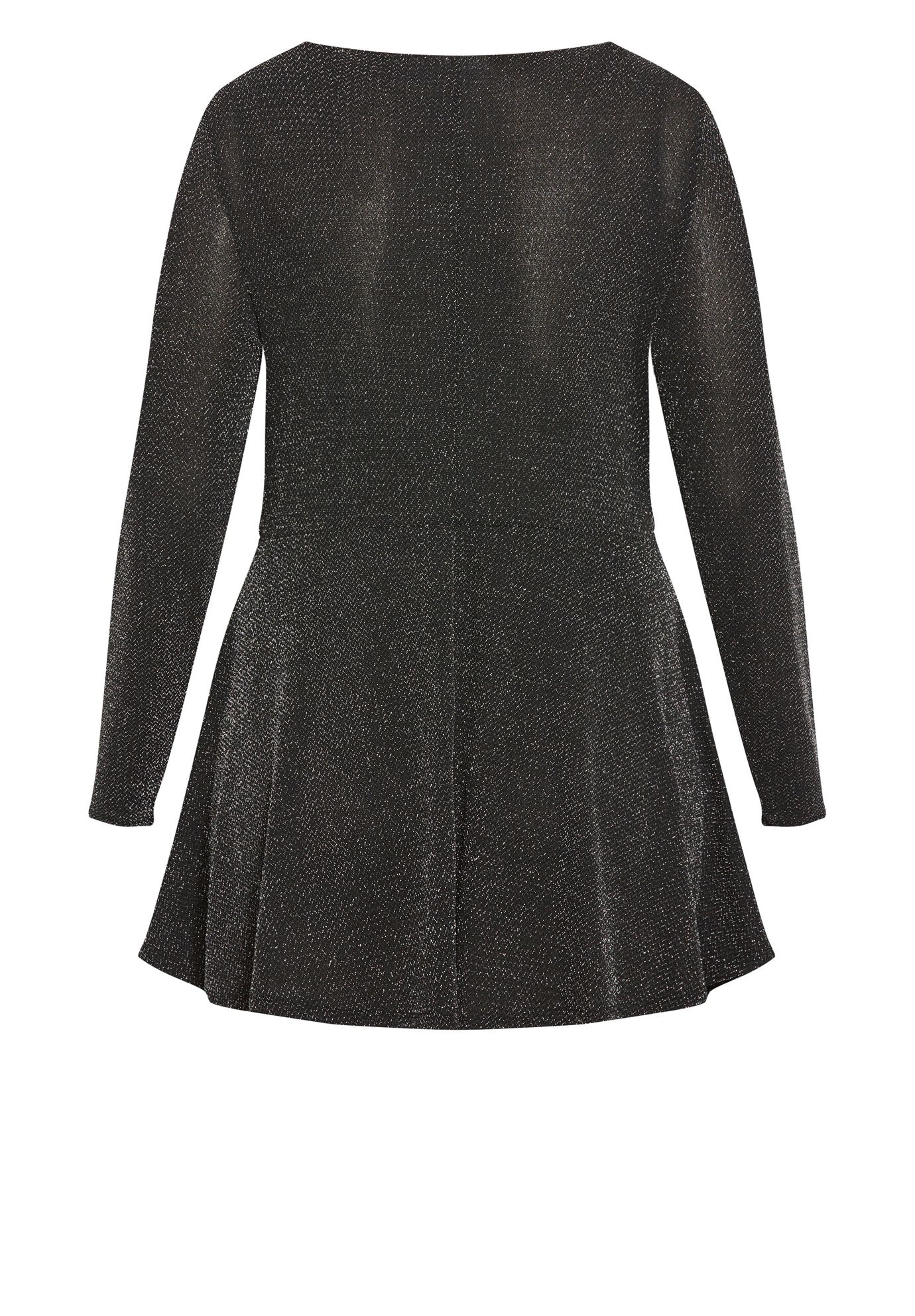 Glam Peplum Top, SILVER, alternate image number 4