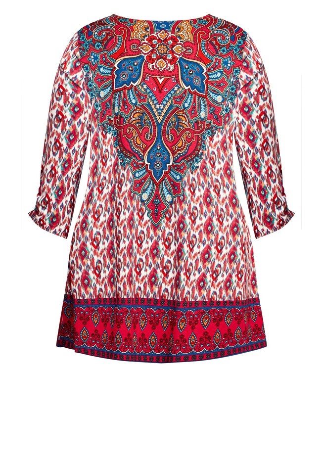 Treasure Placement Tunic, IVORY MULTI, alternate image number 5
