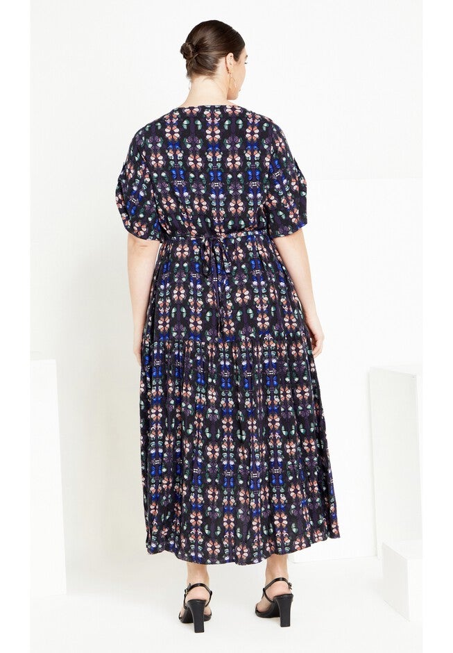 Val Print Dress, BUTTERFLY PAIR, alternate image number null