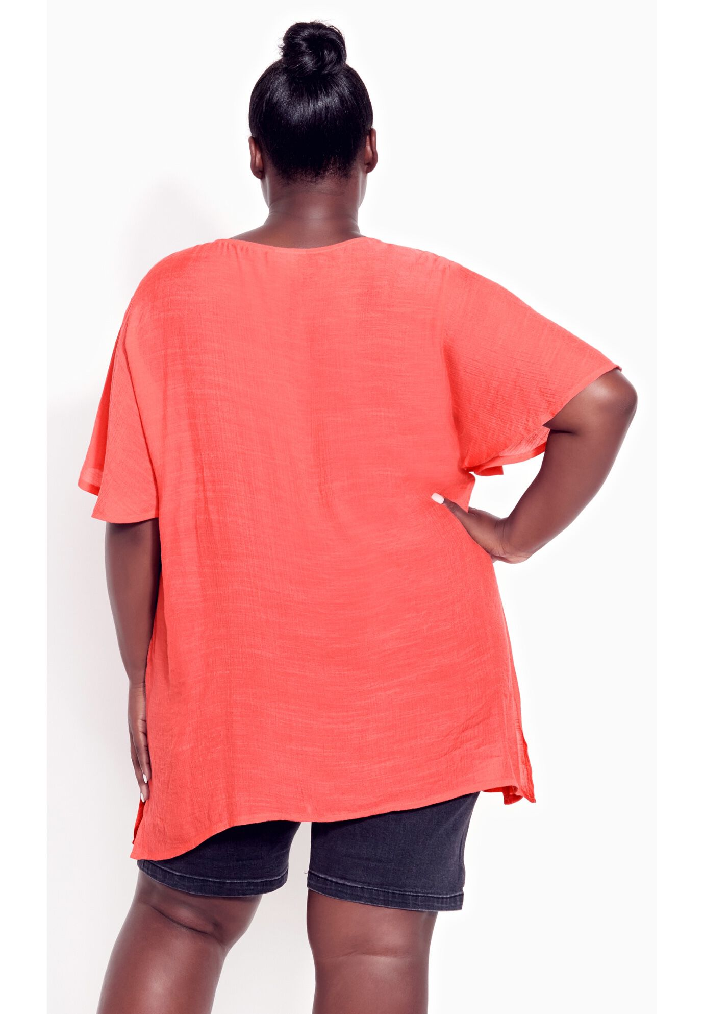 Mylah Layer Tunic, CORAL, on-hover image number 1