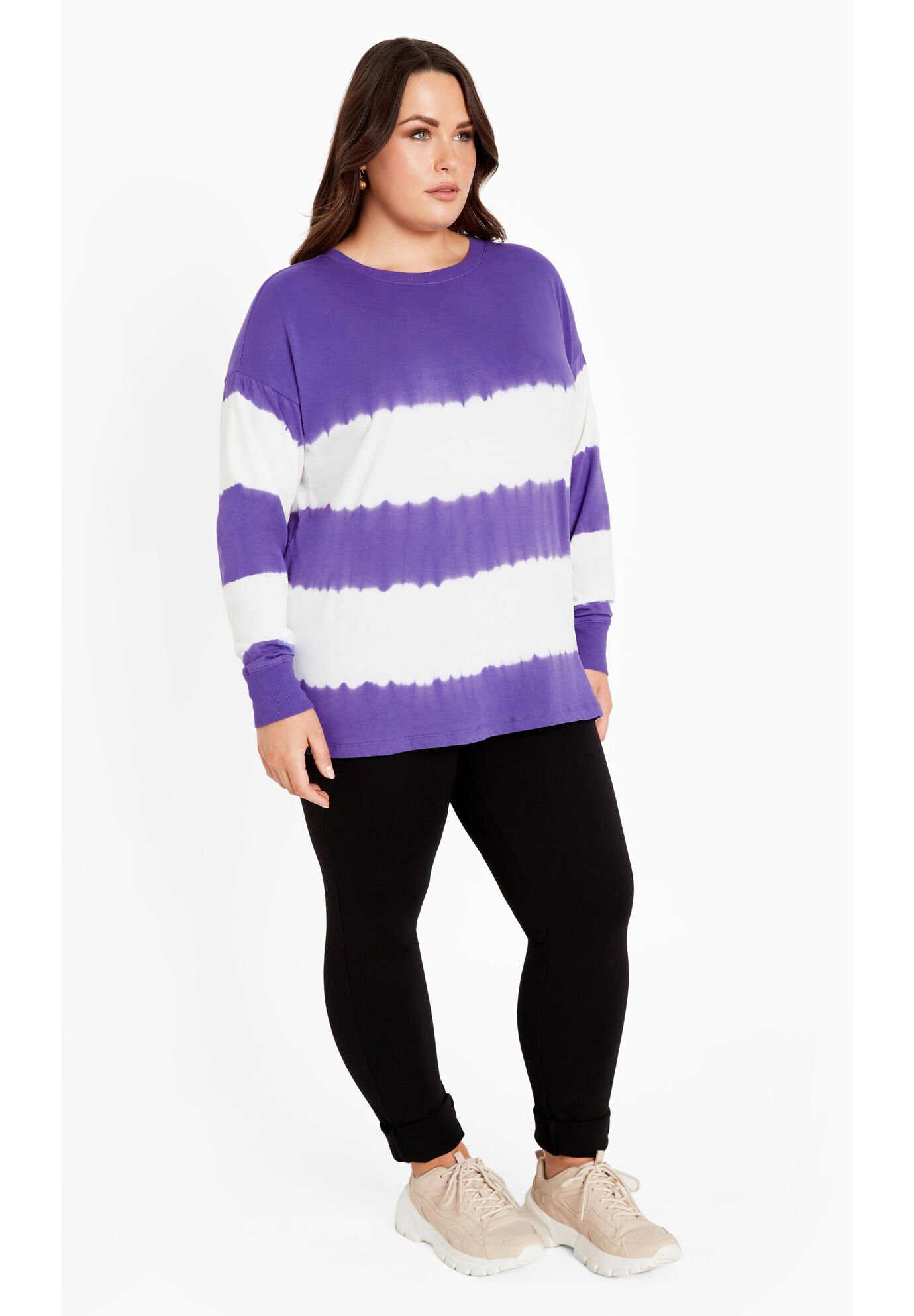 Talia Tie Dye Top, LILAC, alternate image number 5