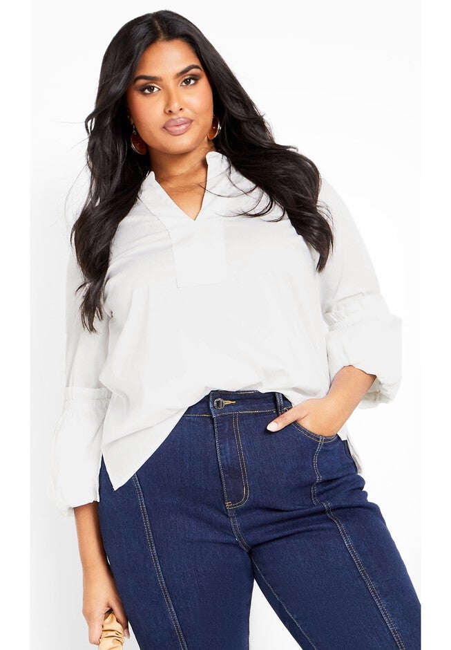 Eliza Blouse, WHITE, hi-res image number null