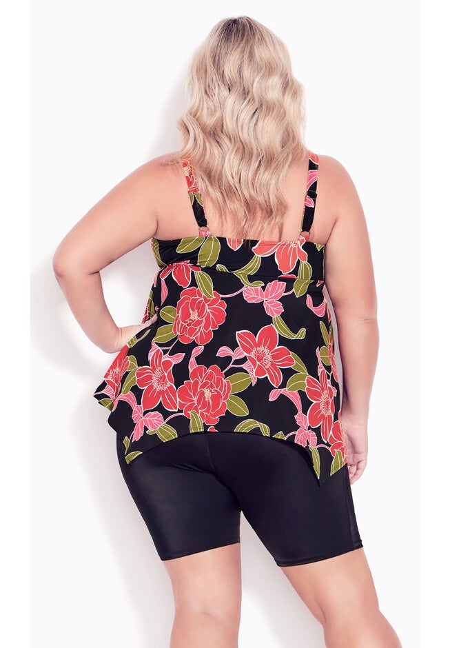 Handkerchief Print Tankini Top, GERBERA, alternate image number null