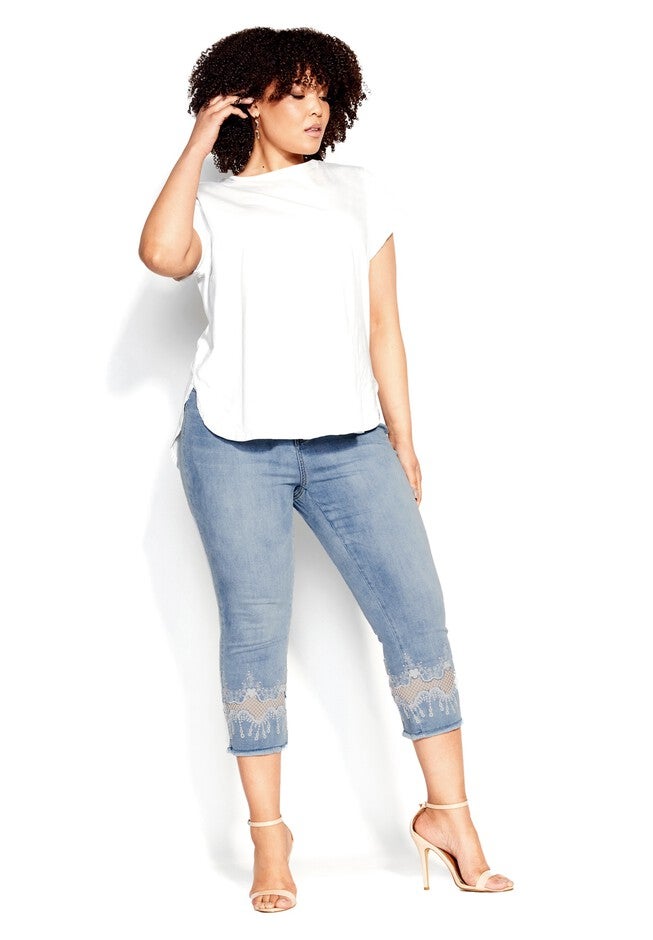 Nava Detail Crop Jean, LIGHT WASH, alternate image number 4