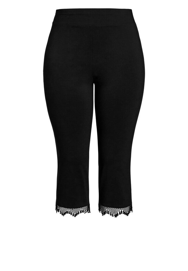 Super Stretch Lace Capri, BLACK, alternate image number null