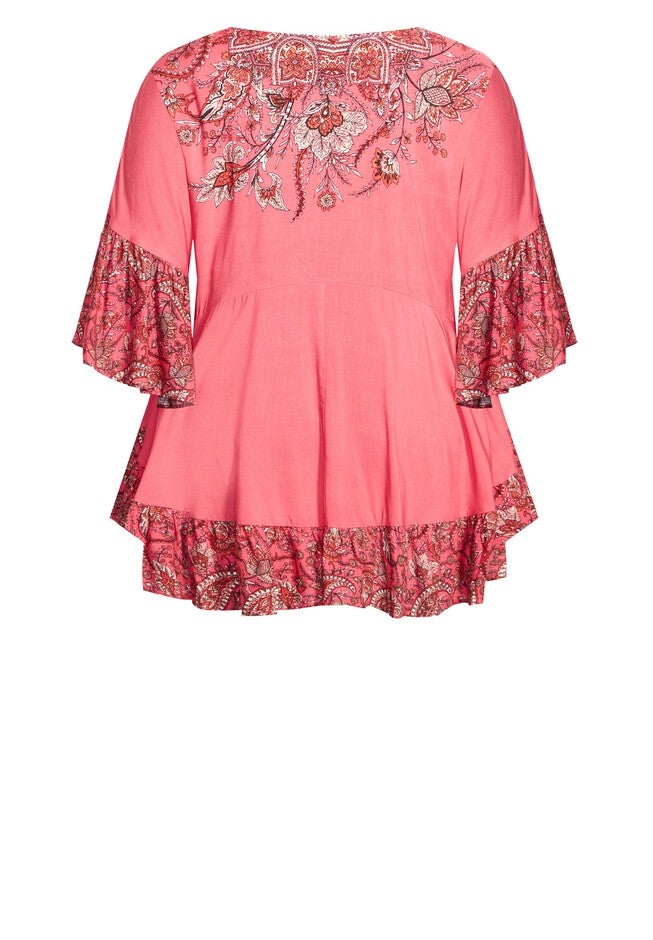Frankie Frill Tunic, ROSE PAISLEY, alternate image number null