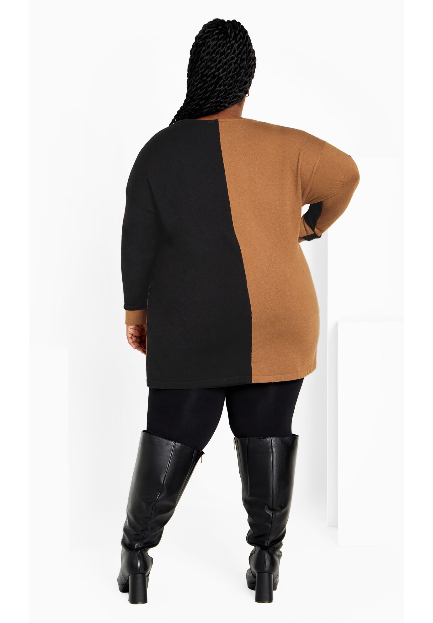 Splice It Sweater, BLACK TOFFEE, alternate image number 3