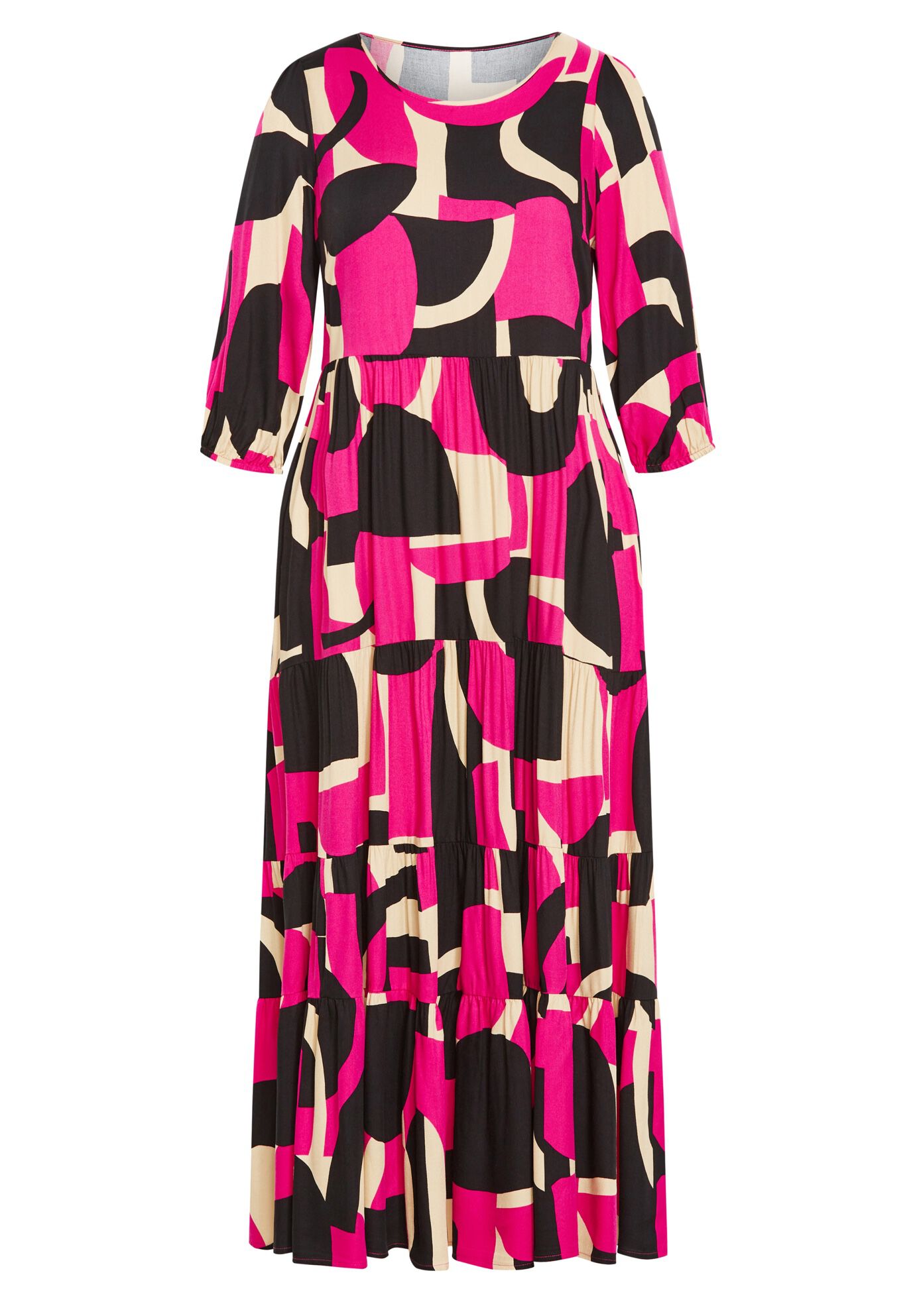 Gia Dress, MAGENTA PRINT, alternate image number 1