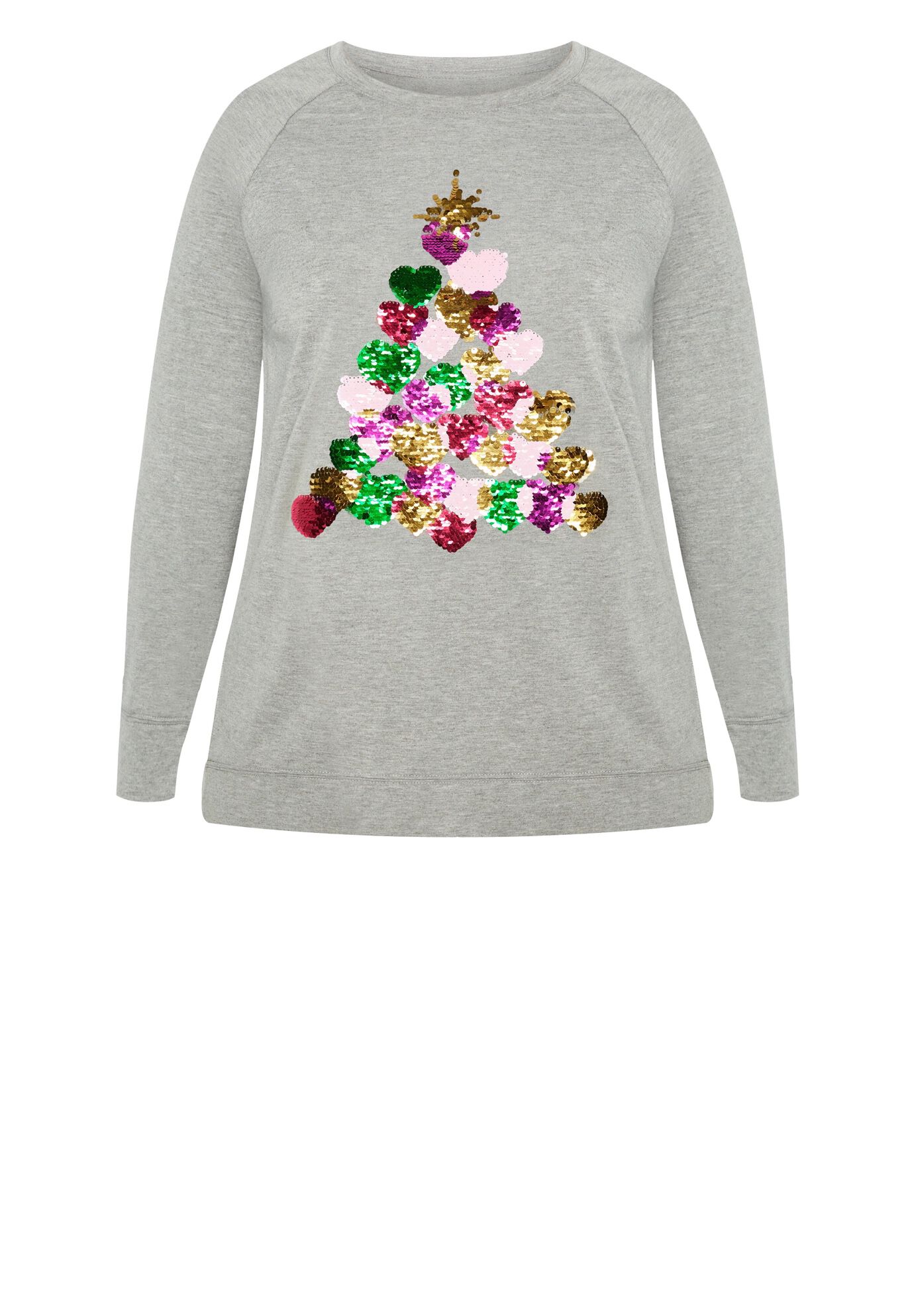 Sequin Tree Top, GREY MARLE, alternate image number 2