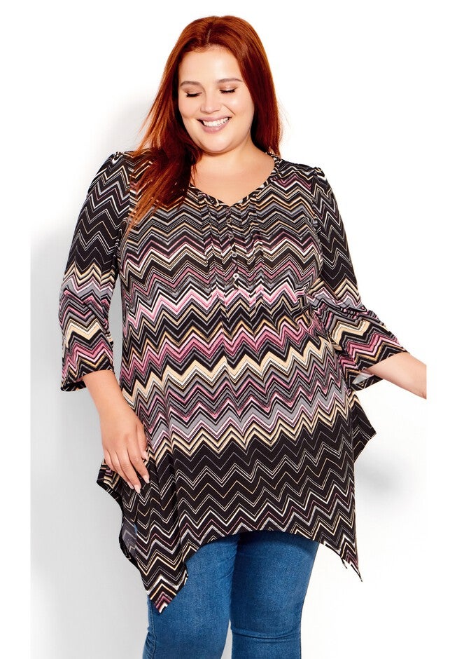 Holly Hanky Hem Print Tunic, RHYTHM, hi-res image number 0