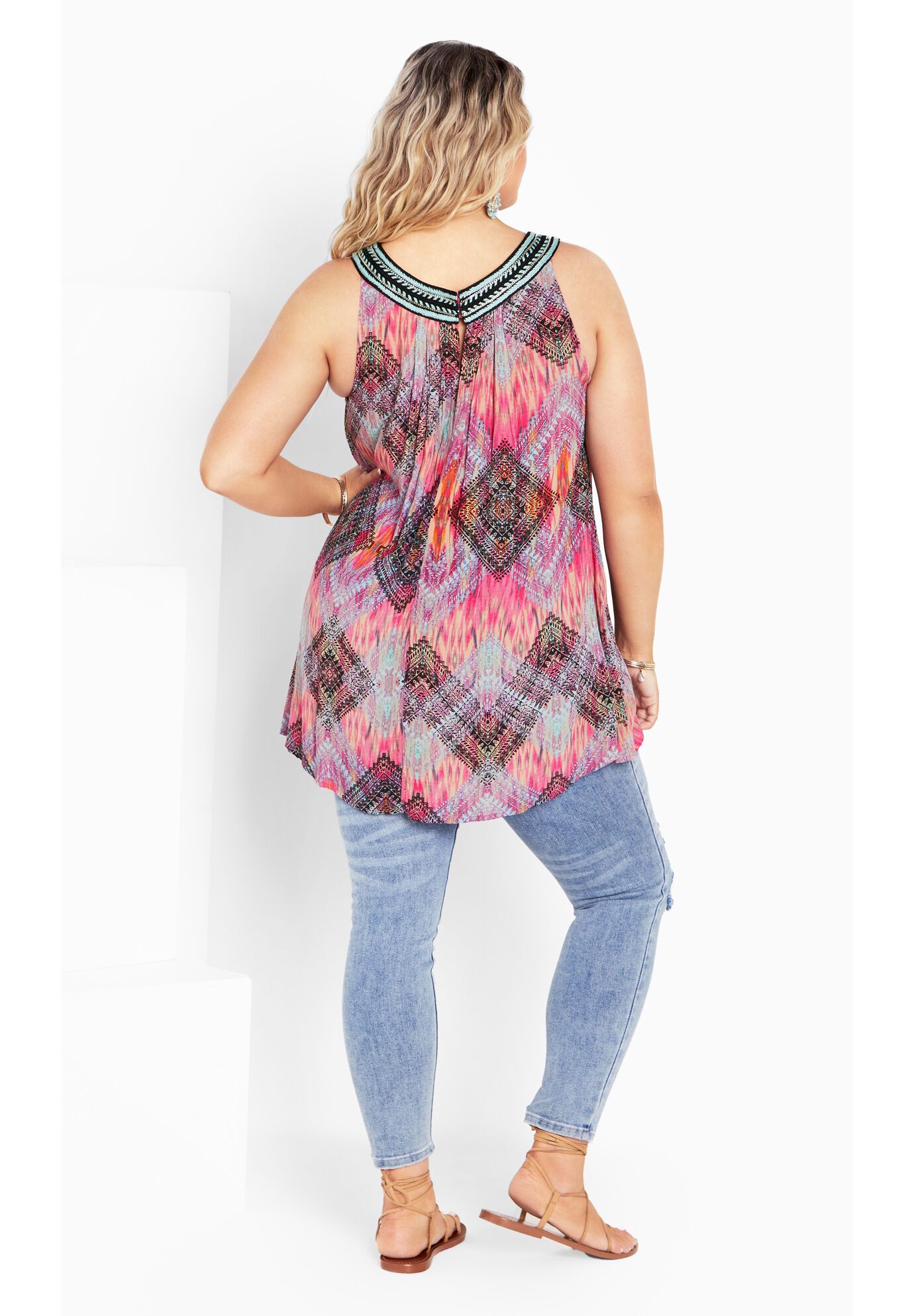 Mara Beaded Tunic, AZTEC SUNRISE, on-hover image number 1
