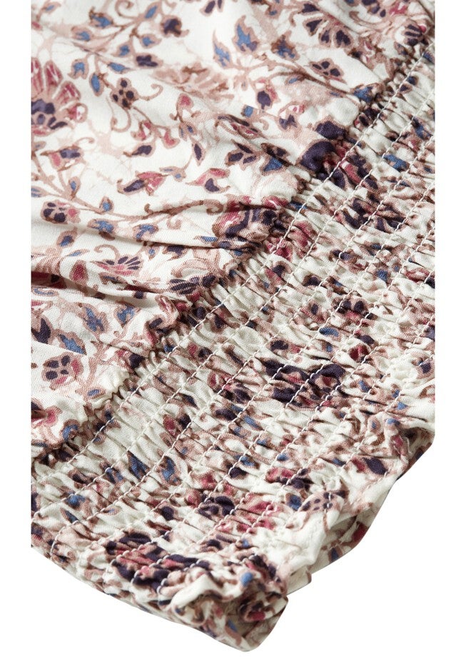 Mylah Shirred Top, FOLK FLORAL, alternate image number null