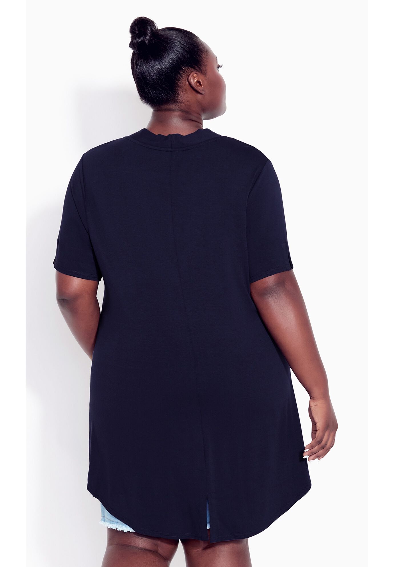 Kaylie Hi Lo Top, NAVY, on-hover image number 1