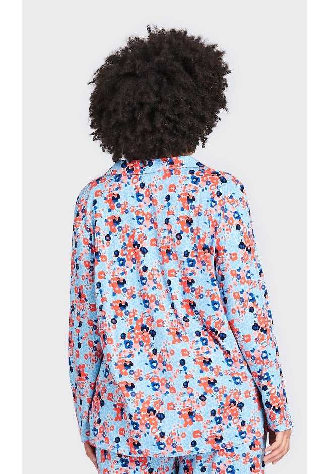 Button Print Sleep Top, FLORAL, on-hover image number 1