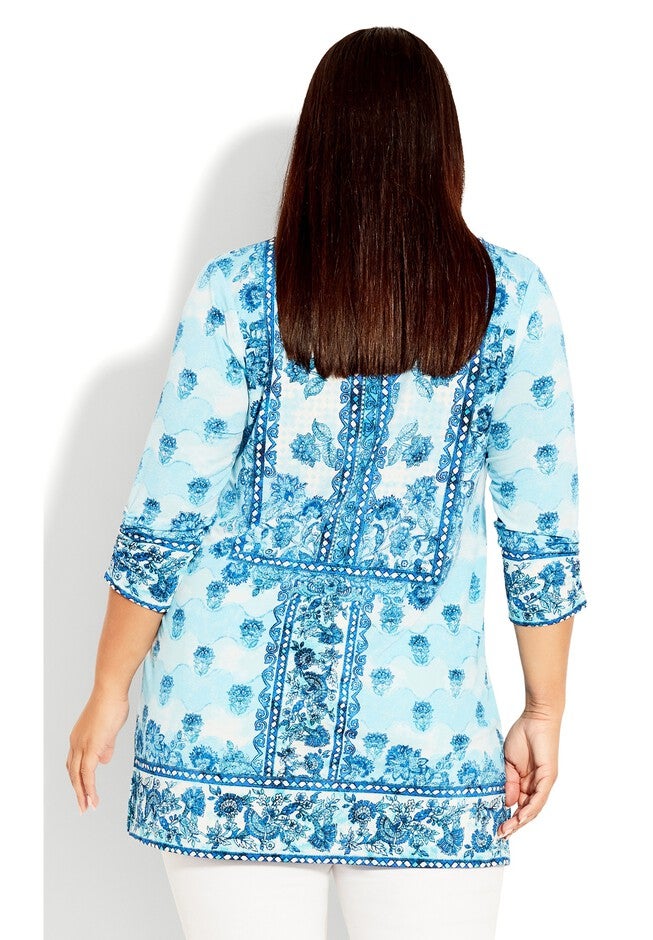 Treasured Placement Tunic, AQUA SPLASH, alternate image number 6