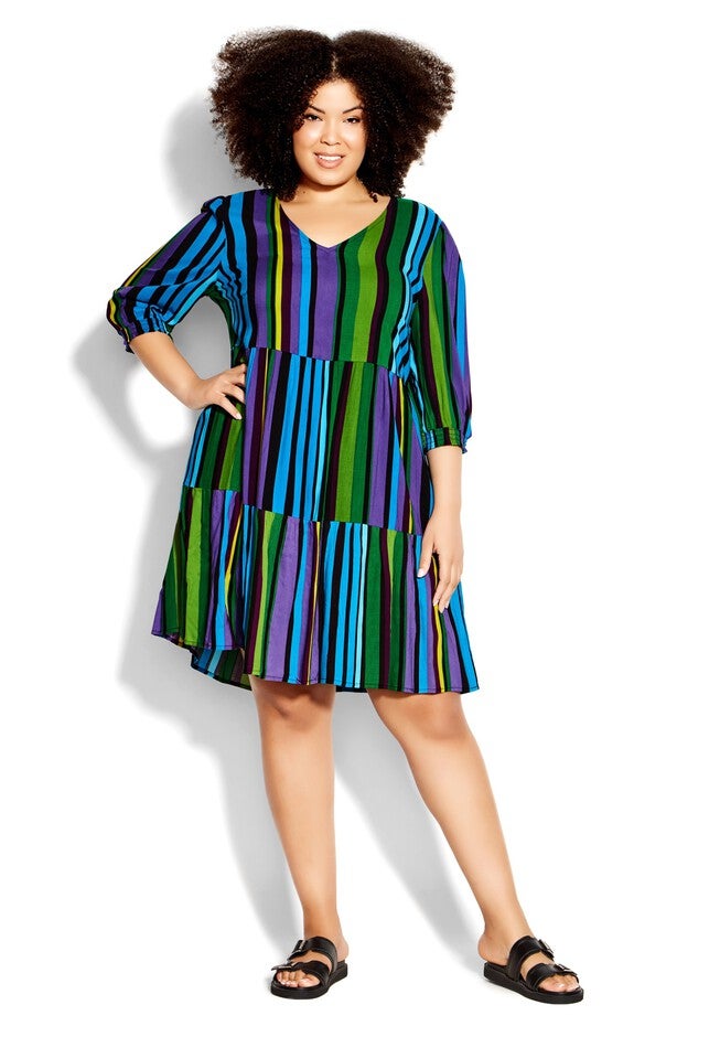 To The Max Mini Dress, BLUE JUST MY STRIPE, hi-res image number 0