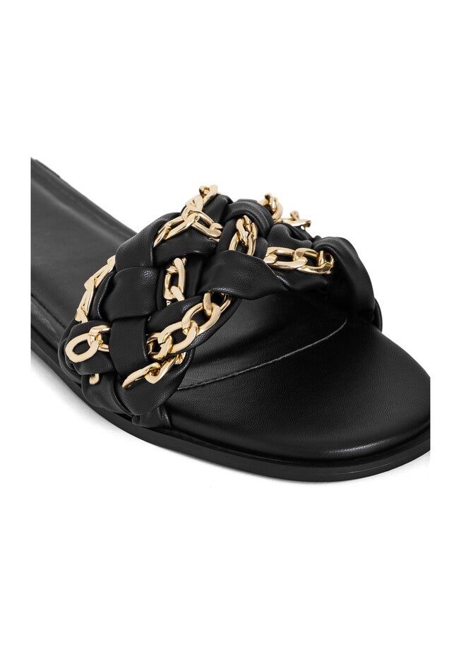 Chain Kitty Sandal, BLACK, alternate image number 6