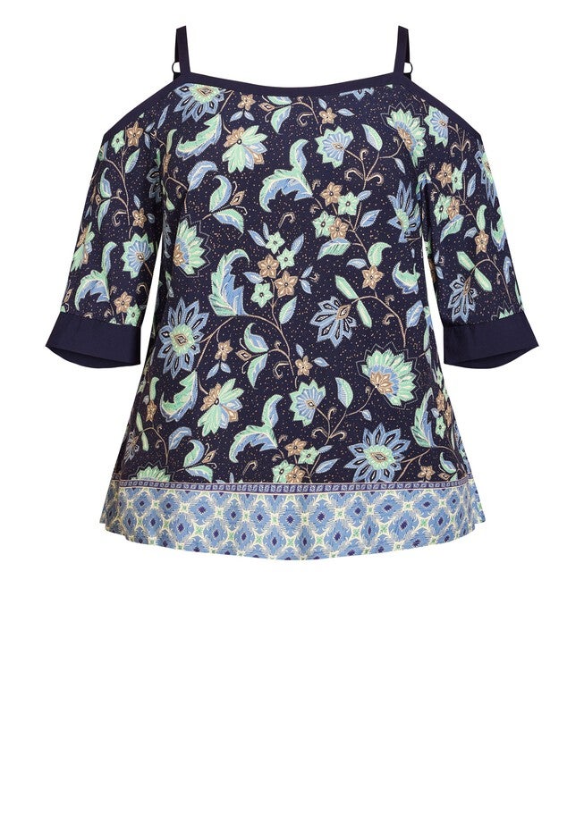 Daisy C/S Print Top, ENGLISH FLORAL, alternate image number 4