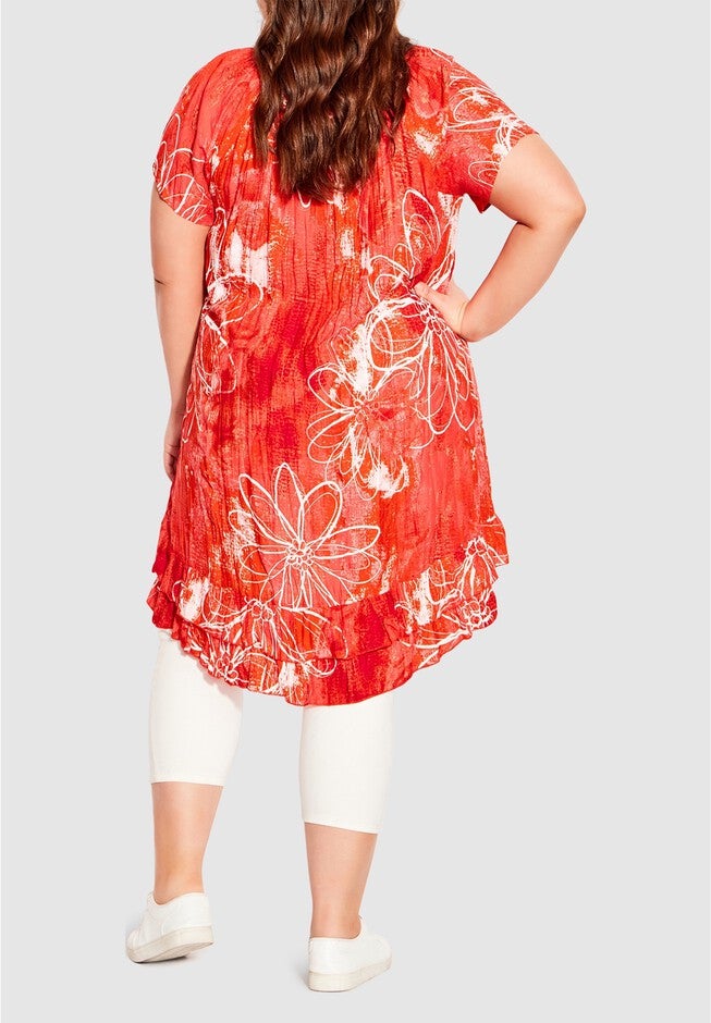 Avery Crush Tunic, CORAL OMBRE BREEZE, alternate image number 2