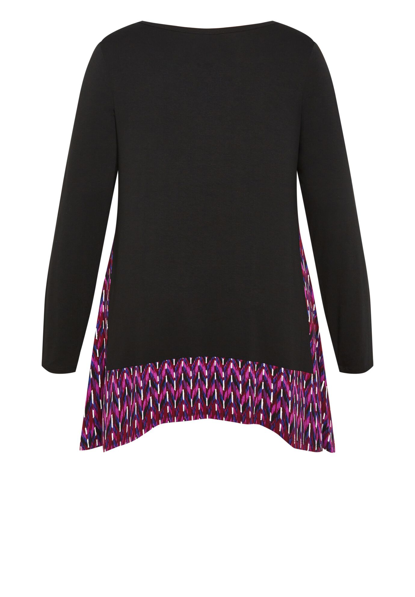 Elsa Print Tunic, BLACK BERRY CHEVRON, alternate image number 4