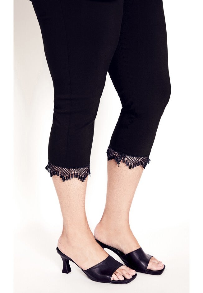 Super Stretch Lace Capri, BLACK, alternate image number null