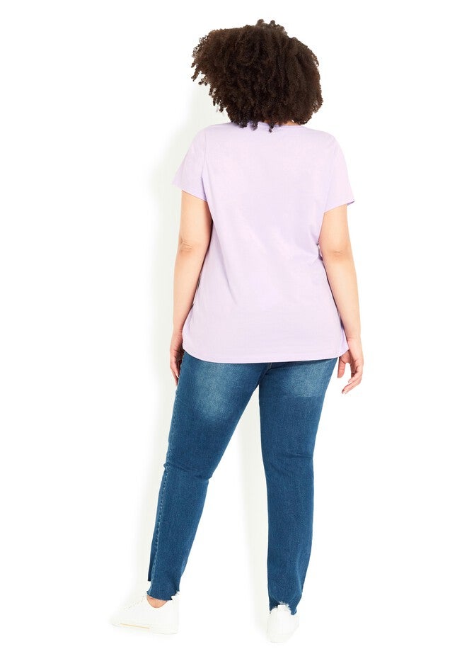 Cotton Gather V Top, LILAC, alternate image number null