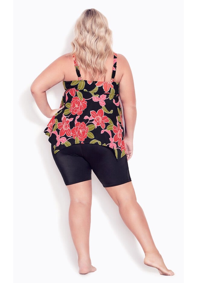 Handkerchief Print Tankini Top, GERBERA, alternate image number null