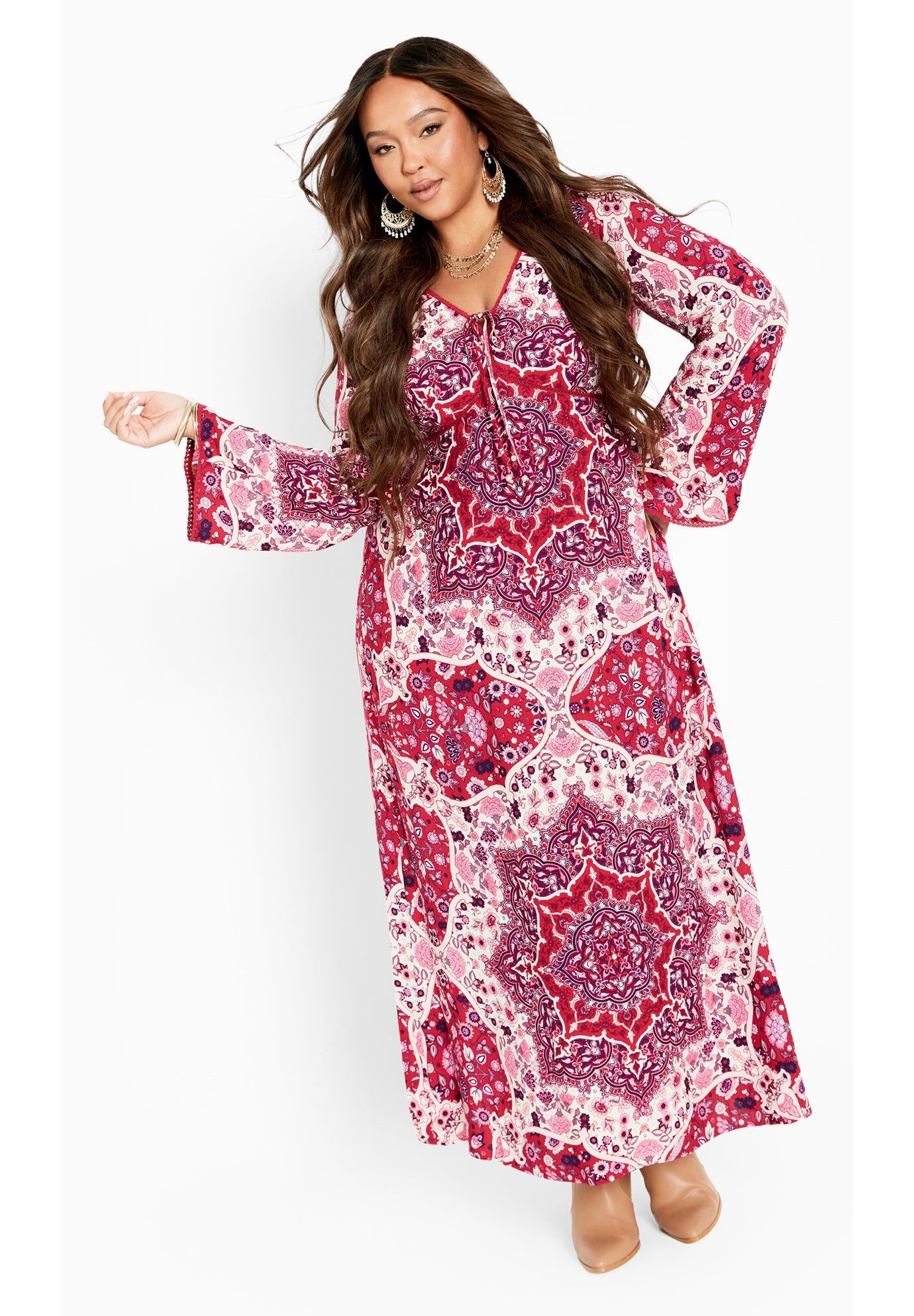 Skylar Maxi Dress, MAGENTA KALEIDOSCOPE, hi-res image number 0