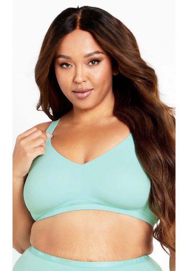 Wireless Back Smoother Bra, AQUA SPLASH, hi-res image number null