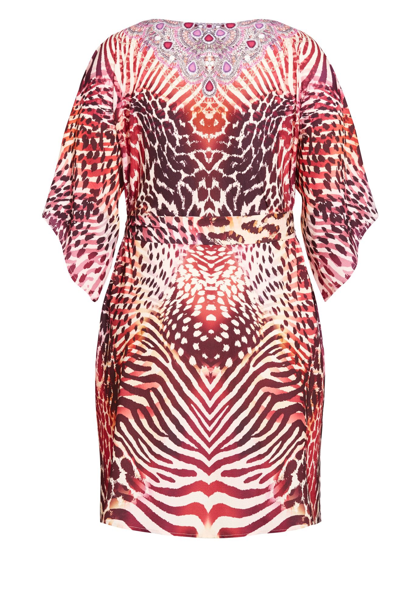 Retreat Beaded Tunic, SUNSET ANIMAL, alternate image number 4