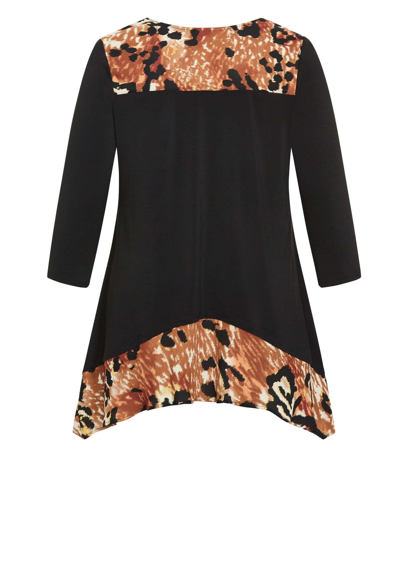 Shari Print Tunic, BLACK ANIMAL, alternate image number 4