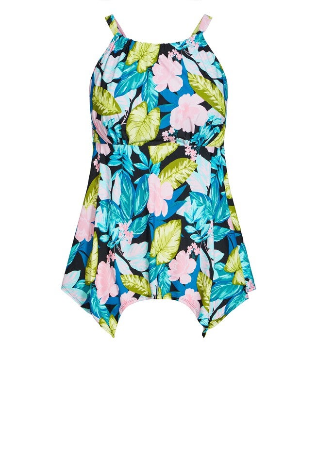 Hanki Print Tankini Top, TAHITI FLORAL, alternate image number 2