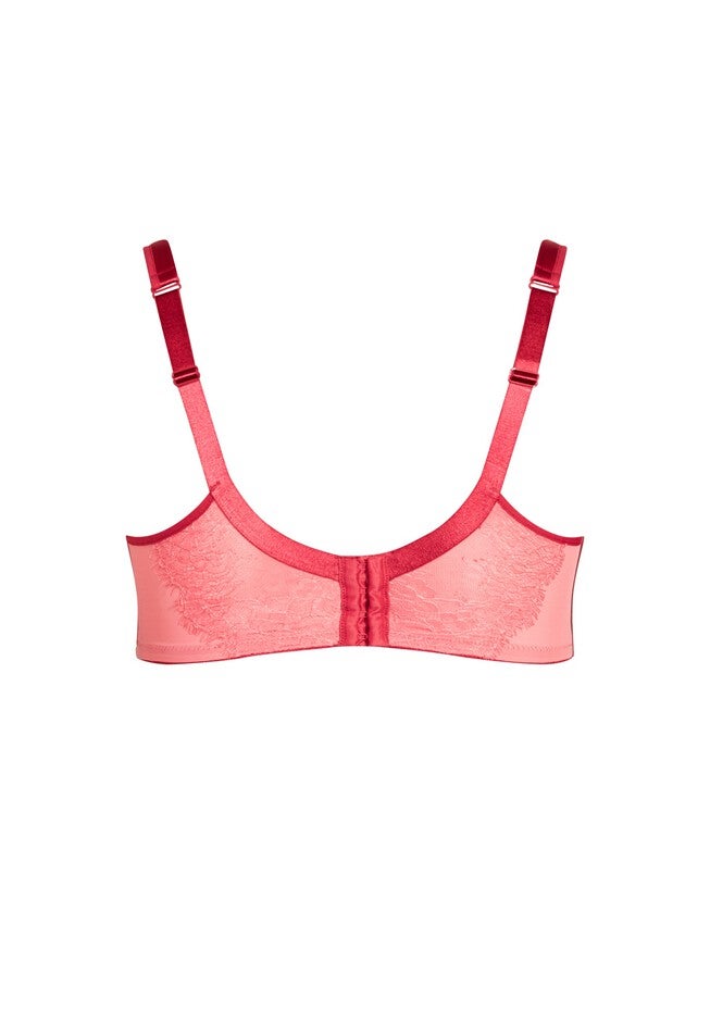 Lace Detail Underwire Bra, RED BUD, alternate image number null