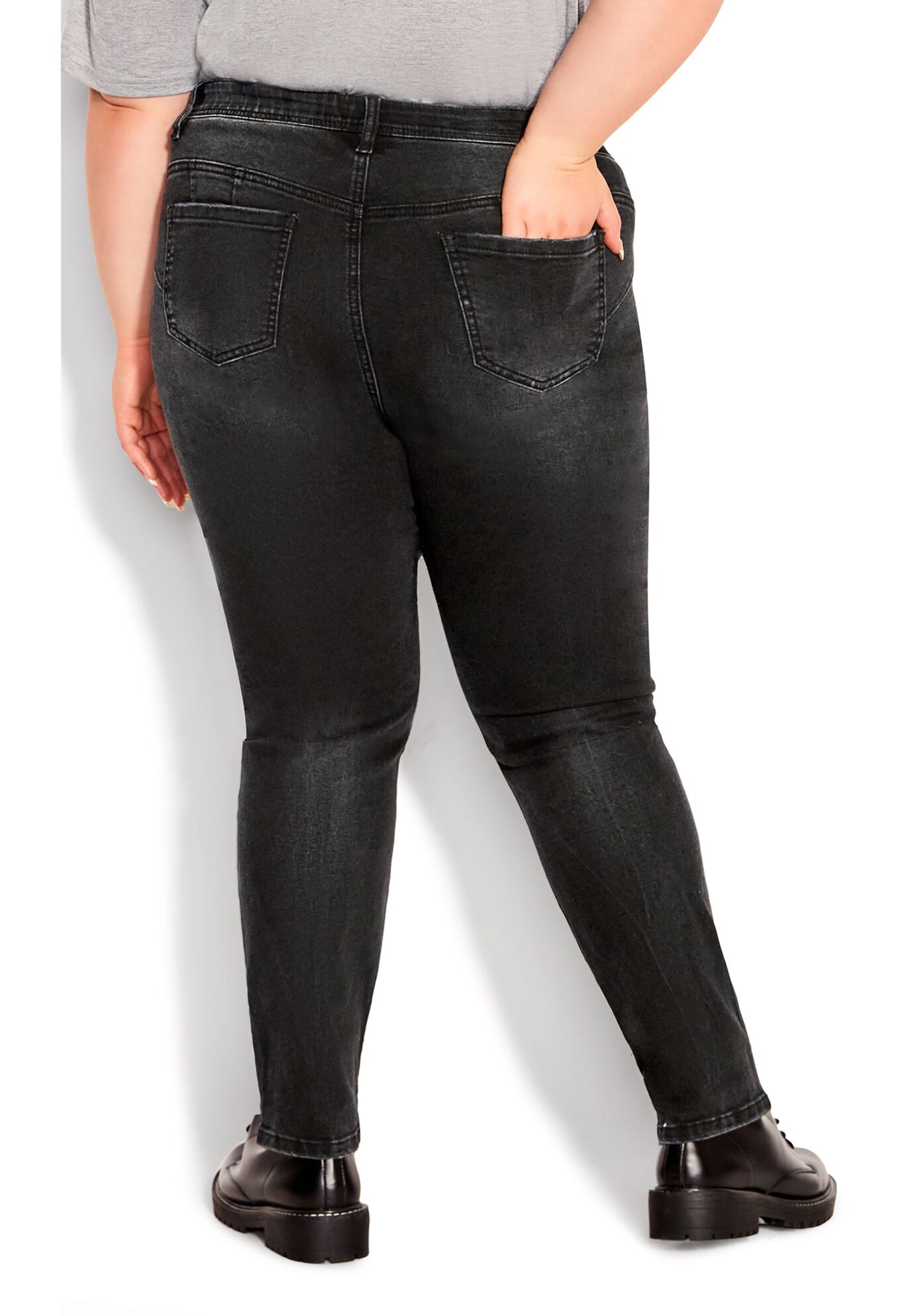 Status Skinny Jean, WASHED BLACK, alternate image number 4