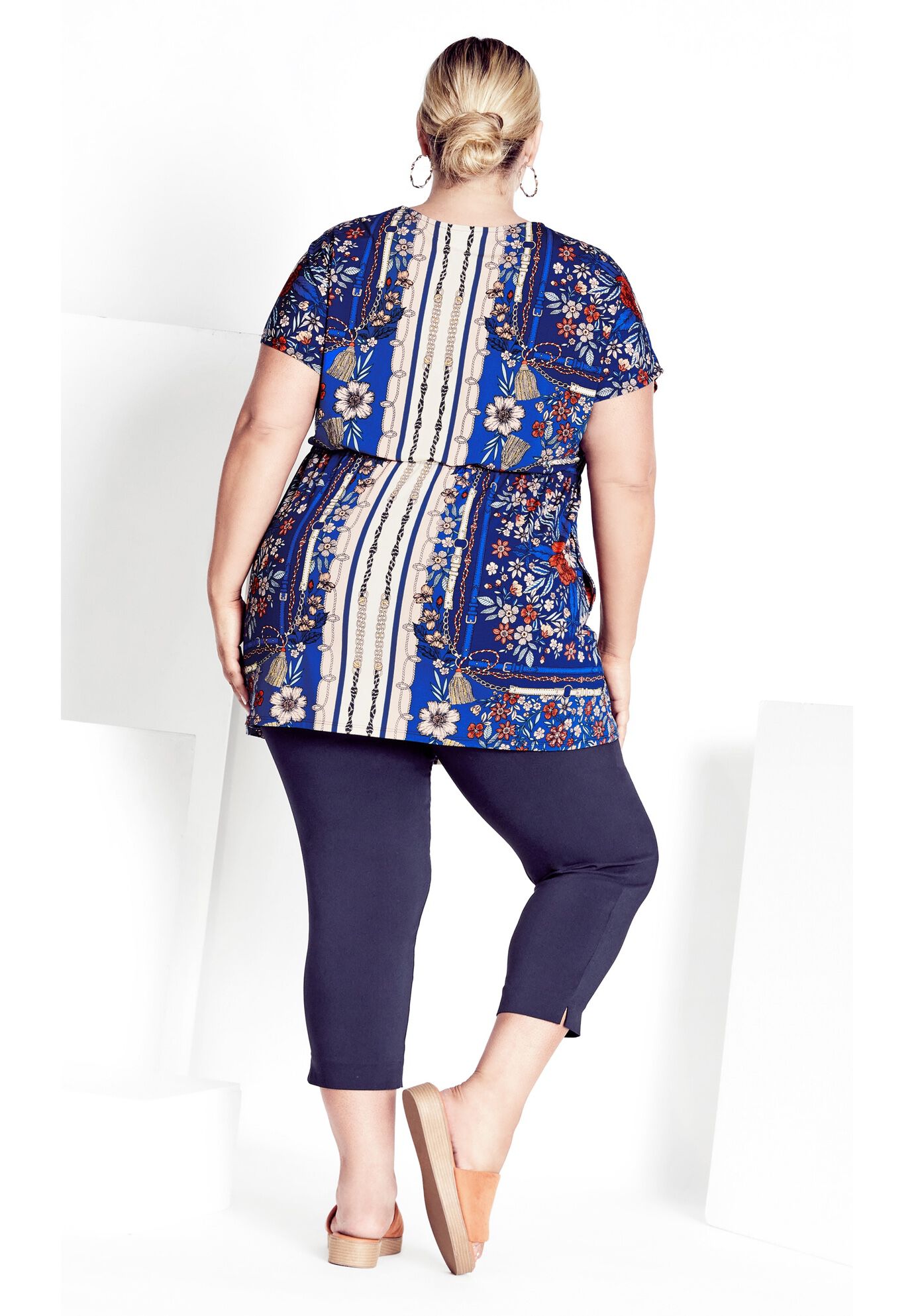 Selina Scarf Tunic, NAVY, on-hover image number 1