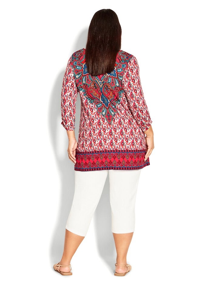 Treasure Placement Tunic, IVORY MULTI, alternate image number 4