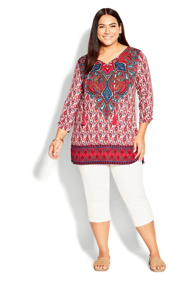 Treasure Placement Tunic, IVORY MULTI, alternate image number 3