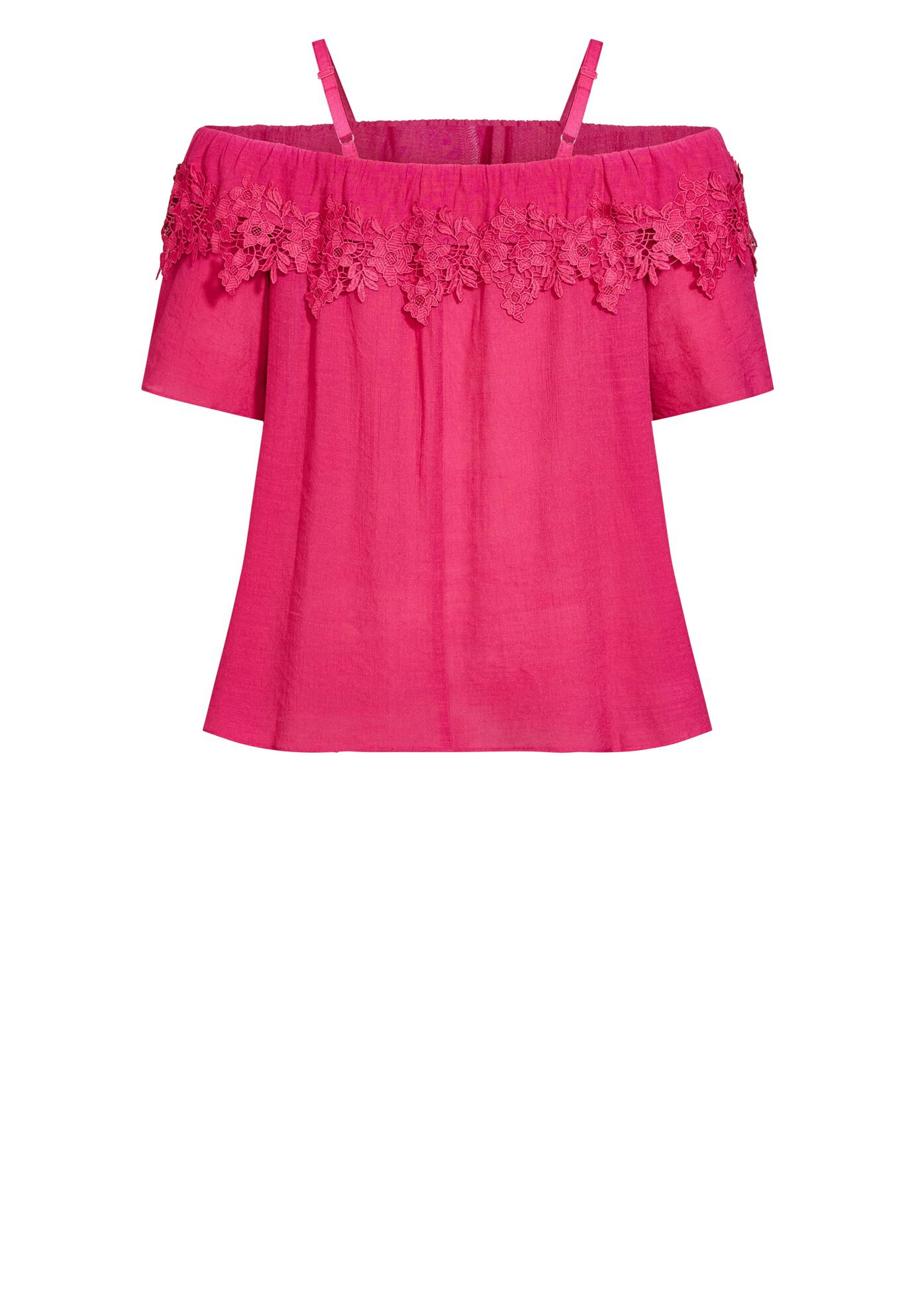 Evie Lace Top, BERRY, alternate image number 3