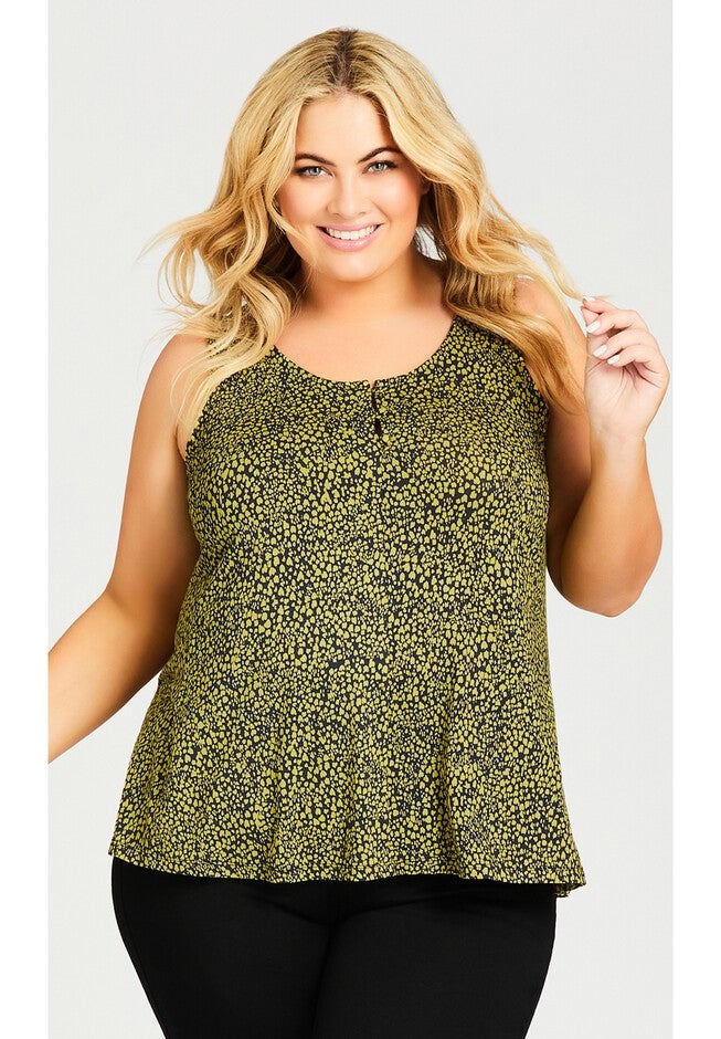 Knitted Tank Top, LENTIL SPROUT, hi-res image number 0