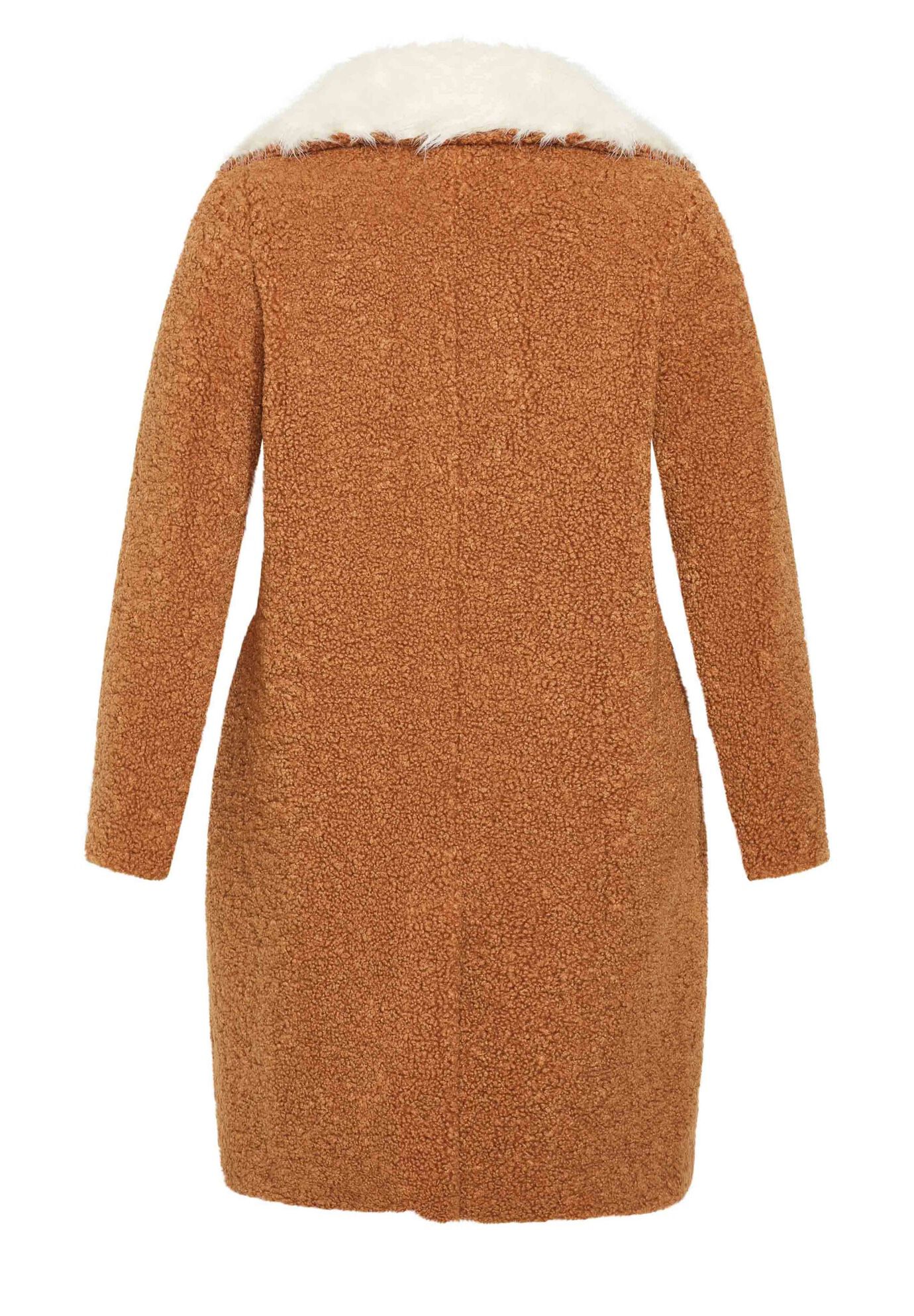 Teddy Faux Fur Jacket, TAN, alternate image number 3