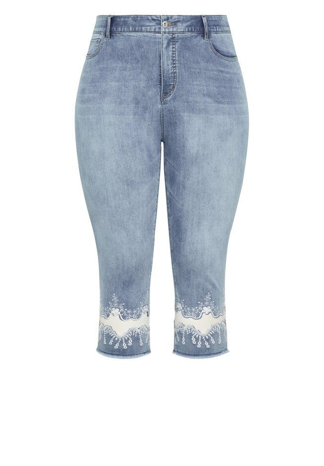 Nava Detail Crop Jean, LIGHT WASH, alternate image number 2